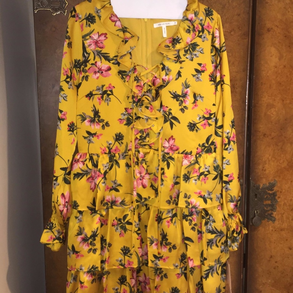 Marigold Floral Avec les Filles Dress